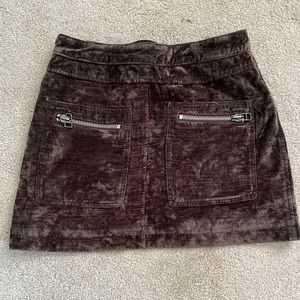 Free people velvet skirt